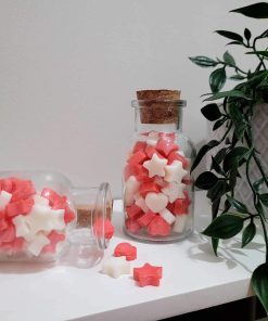 Eco-friendly Candy Cane Wax Melt Jar for a festive, sweet scent