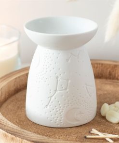 White Ceramic Constellation Oil Burner - Image 1