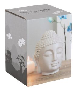 Large Grey Buddha Head Oil Burner - Image 5