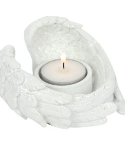 Glitter Angel Wing Candle Holder - Image 2