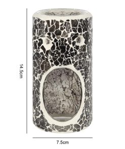 Pillar Gunmetal Grey Crackle Oil Burner - Image 3