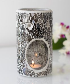 Pillar Gunmetal Grey Crackle Oil Burner - Image 4