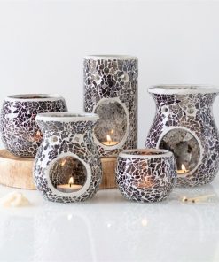 Pillar Gunmetal Grey Crackle Oil Burner - Image 5