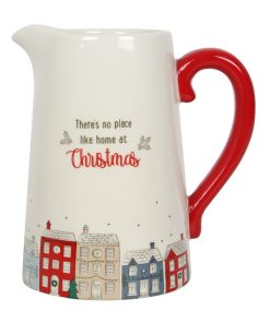 17cm Christmas Village Ceramic Flower Jug - Image 2