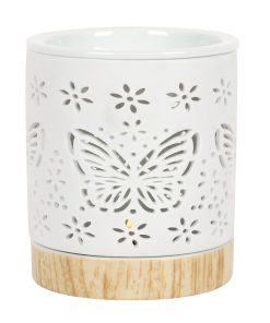 Matte Ceramic Butterfly Oil Burner - Image 1