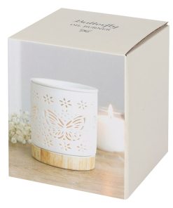 Matte Ceramic Butterfly Oil Burner - Image 3