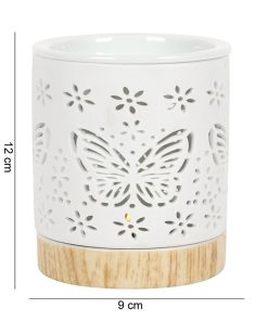 Matte Ceramic Butterfly Oil Burner - Image 5