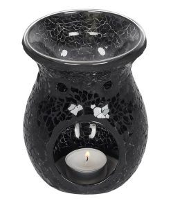 Large Black Crackle Oil Burner - Image 2