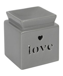 Grey Love Cut Out Oil Burner - Image 1