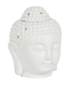 White Buddha Head Oil Burner - Image 1