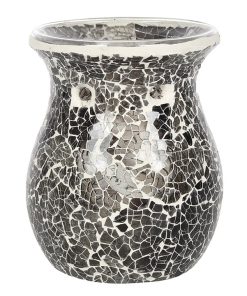 Large Gunmetal Grey Crackle Oil Burner - Image 2