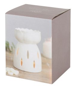 White Gloss Lotus Flower Oil Burner - Image 3