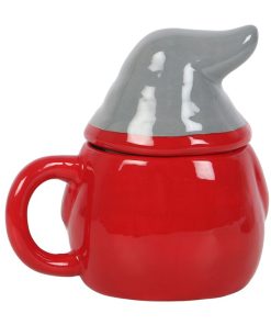 Red and Grey Gonk Lidded Mug - Image 4