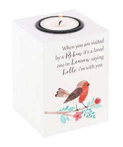 Visited by a Robin Tealight Holder - Image 1