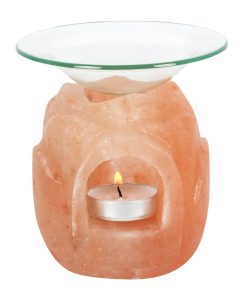 Lotus Flower Shaped Himalayan Salt Oil Burner - Image 1