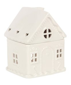 White Gingerbread House Oil Burner - Image 3