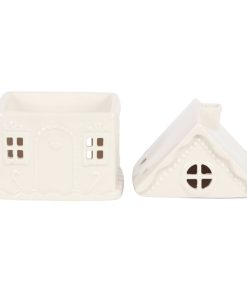 White Gingerbread House Oil Burner - Image 4