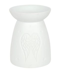 White Ceramic Angel Wings Oil Burner - Image 2