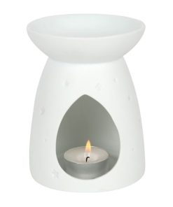 White Ceramic Angel Wings Oil Burner - Image 3