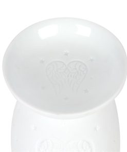 White Ceramic Angel Wings Oil Burner - Image 4