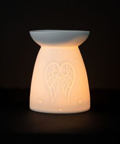 White Ceramic Angel Wings Oil Burner - Image 6