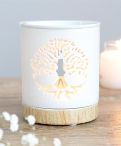 White Tree of Life Cut Out Oil Burner - Image 4