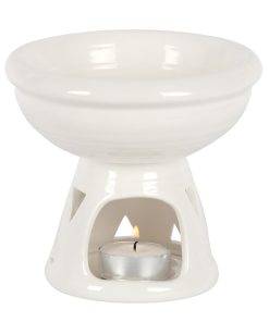 Off White Deep Bowl Oil Burner - Image 2