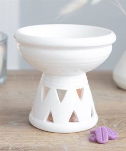 Off White Deep Bowl Oil Burner - Image 4