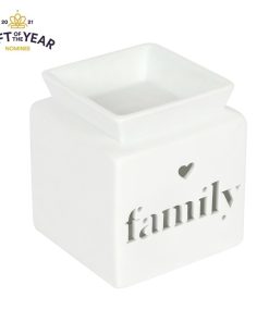 White Family Cut Out Oil Burner - Image 1