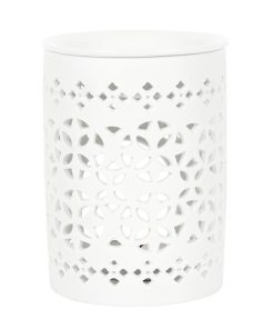 White Matte Cut Out Oil Burner - Image 2