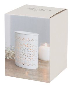 White Matte Cut Out Oil Burner - Image 3