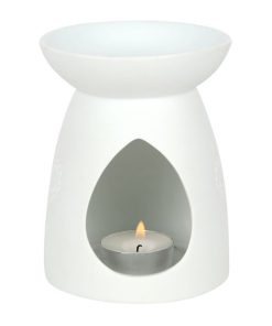 White Ceramic Buddha Face Oil Burner - Image 3