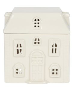 White Ceramic House Oil Burner - Image 1