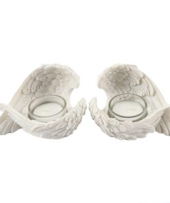 Set of 2 Winged Candle Holders - Image 1