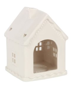 White Gingerbread House Tealight Holder - Image 2