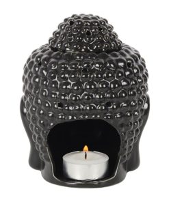 Black Buddha Head Oil Burner - Image 3