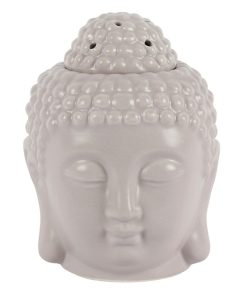 Small Grey Buddha Head Oil Burner - Image 1