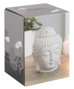 Small Grey Buddha Head Oil Burner - Image 5