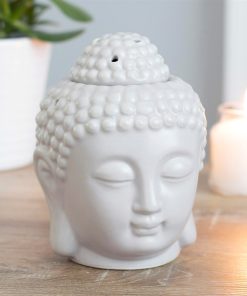 Small Grey Buddha Head Oil Burner - Image 6