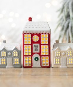 Set of 3 Light Up LED Christmas Houses - Image 4