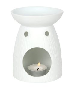 White Ceramic Tree of Life Oil Burner - Image 3