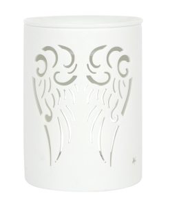 White Angel Wings Cut Out Oil Burner - Image 1