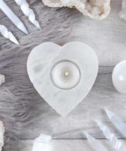 Selenite Heart Tealight Holder - Image 3