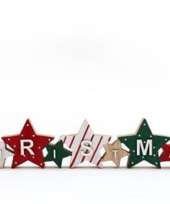 50cm Christmas Word Standing Star Decoration - Image 1