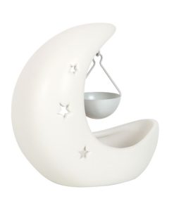 White Crescent Moon Hanging Oil Burner - Image 4