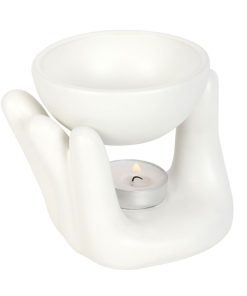 White Hand Ceramic Oil Burner - Image 1