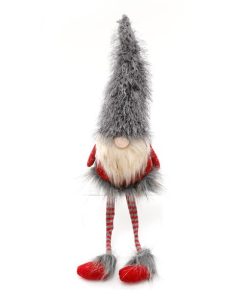 67cm Grey and Red Christmas Gonk with Dangly Legs - Image 1