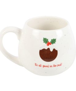 All Good in the Pud Rounded Christmas Mug - Image 1