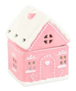 Pink Gingerbread House Oil Burner - Image 1