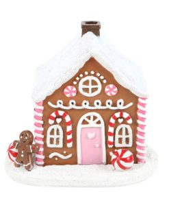 Pink Gingerbread House Incense Cone Burner - Image 2